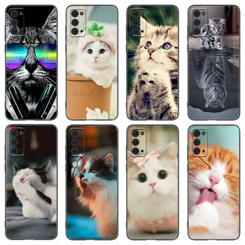 Juokingas mielas kačiuko katės dėklas, skirtas Samsung Note 10 Lite 20 Ultra M30 M31 S M11 M12 M21 M22 M23 M32 M33 M52 J2 Pro J4 J6 J8 2018