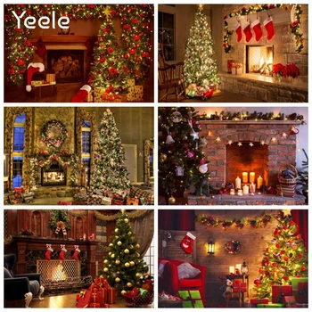 Yeele Kalėdų eglutės dovana Šilta žvakė Fonas Sienų dekoras Namų dekoras Rekvizitas fotografijai Fotografiniam fonui