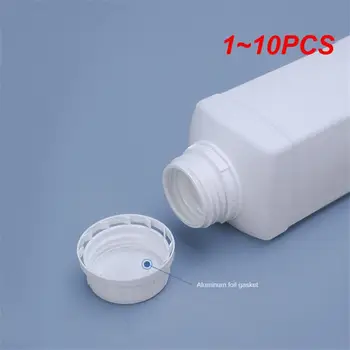 1~10PCS Empty Square plastikinis butelis su dangčiu Maistinis HDPE konteinerio šampūnas Losjono dažų pakartotinai užpildomas buteliukas