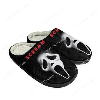 Scream Movie billy Loomis Halloween Pagrindinis Medvilninės šlepetės Vyriškos moteriškos pliušinis miegamasis Casual Keep Šilti batai Patalpų individualūs batai