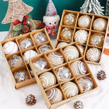 9vnt/dėžutė Kalėdinio kamuolio vieta Išdėstymas Ornamentinis kamuolys Kalėdų dovanų kamuolys Kalėdų eglutės dekoracijos Kalėdų produktas Aukšta kokybė