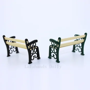 1:12 Lėlių namelio mini simuliacinis miniatiūrinis parko kėdės modelis Žaislai lėlių namelio dekoravimui Miniatiūriniai priedai