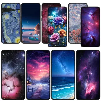 Sky Universe Galaxy Color Starry Cover Phone Case for Realme C2 C3 C12 C25 C15 C21Y C25Y C21 C11 C31 C30 C33 C35 C55 5 5I 6 6i 8