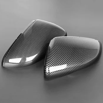 TOPC šoninio veidrodžio dangtelio dangtelis, skirtas VW Golf 6 MK6 GTI 2009-2014 Ryškiai juodas anglies pluoštas atrodo Galinio vaizdo galinio vaizdo veidrodžio dangtelis