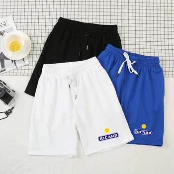 Summer New Ricard Casual Shorts Trend Brand Men Solid Color Quick Drying Running Shorts Locker Shorts Male
