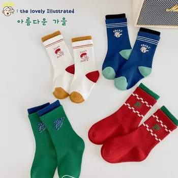 Berniukų kojinės Ruduo Žieminės kojinės berniukui 3-12 metų mergaitėms 4 poros Vaikai Baby Madingos kojinės
