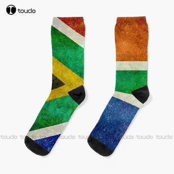 Pietų Afrikos Respublikos vėliava Kojinės Unisex Adult Teen Youth Kojinės Personalizuotas Custom 360° Digital Print Hd Aukšta kokybė