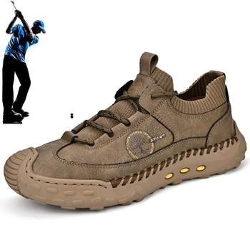 Didelis dydis 38-46 Golfas Slidus Individualizuota mados tendencija Vyriški golfo batai Lauko žolės golfo bateliai
