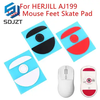 1Set Mouse Feet Pad Mouse Skate for HERJILL AJ199 Superlight Mouse Glides Curve Edge Mouse Foot Stickers