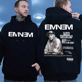 Reperis Eminemas Pykčio valdymo turas Grafikas Spausdintas gobtuvas Vyrai Moterys Oversized Hip Hop Mada Džemperiai su gobtuvu Gatvės apranga