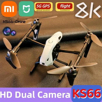 Xiaomi Mijia KS66 Drone Professional 8K HD dviguba kamera be šepetėlių kliūčių vengimo optinio srauto padėties aerofotografavimo žaislas