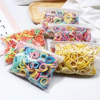 30/50/100vnt Mulitcolor Small Hair Bands 3cm Elastic Hair Tie Rope for Girls Baby Kids Headband Hair Accessories Gift Scrunchies