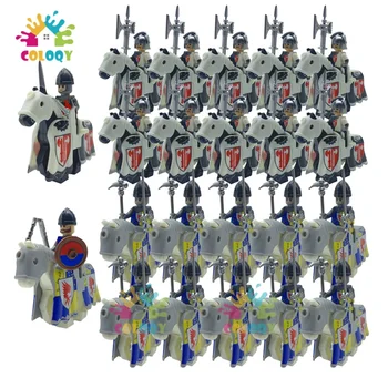 Vaikų žaislai Anglija Kavalerijos konstravimo blokai Karo arklių kareiviai Mini veiksmo figūrėlės Rožės Karai Kaladėlės Žaislai vaikams Kalėdų dovanos