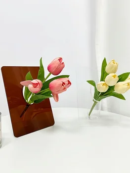 Individualizuotas modernus minimalistinis ins skaidrus nuotraukų rėmelis vaza hidroponinis iliustratorius akrilinis aukštos klasės svetainės darbastalis