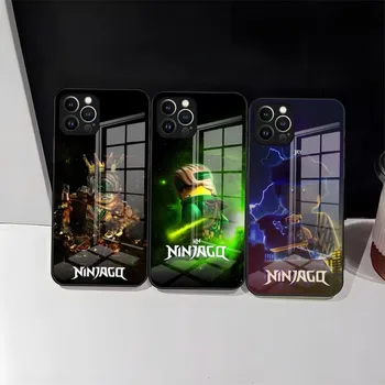 N-Ninjago-Game-BOY telefono dėklas, skirtas IPhone 14 Pro Max 15 12 11 13 Mini X XR XS 8 7 6 Plus SE grūdinto stiklo galinis dangtelis