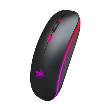 Wireless Mouse Gamer įkraunamas belaidis kompiuteris Mause RGB LED foninis apšvietimas Ergonomiška žaidimų pelė nešiojamųjų kompiuterių pelėms