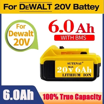 2023 Atnaujinimas DCB200 20V 6000mAh Baterija , įkroviklis Dewalt 18V