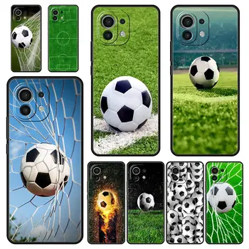 Futbolo kamuolys Futbolo aikštės telefono dėklas, skirtas Xiaomi 12T 12 13 Pro Poco X3 NFC M3 F3 F4 M4 X4 Mi Note 10 11 Lite 10T 5G 11T 9T Cover