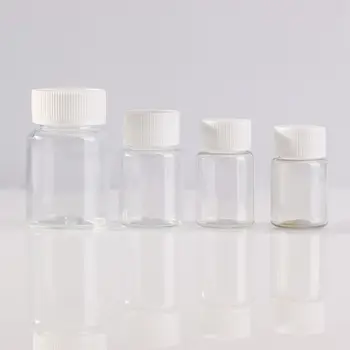 Plastikiniai reagentų buteliukai Cheminių medžiagų konteinerių piliulės Konteinerio sandarinimo buteliai Butelis Konteineris Purškiamas butelis Pakartotinai užpildomi buteliai
