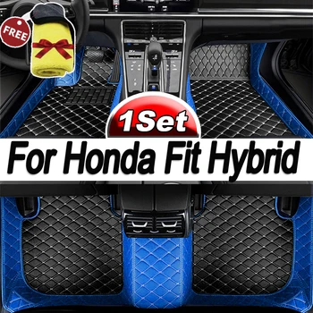 Grindų kilimėlių automobilis Honda Fit Jazz Hybrid GP5 GP6 2014 ~ 2020 vandeniui atsparus apsauginis grindų kilimėlis Alfonbrillas de Coche automobilių priedai