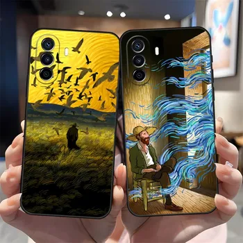 Funny Van Gogh telefono dėklas, skirtas Huawei P30Pro P50 P40 P20 P10 P9 Y7 Y9S Lite Honor X8 X7 70 Pro Psmart Coque