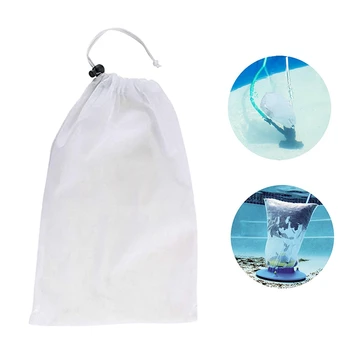 2Pack baseino filtrų maišeliai dulkių dėmių lapų surinkimas Smulkių akių maišai Vidaus lauko baseino valymo rinkinys