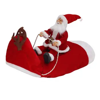 Žieminiai stori naminių gyvūnėlių drabužiai Šventinis naminių gyvūnėlių kalėdinis kostiumas Kalėdų senelis, jojantis ant užsegimo juostos Šiltas pledas Paltas Atostogų apranga šunims