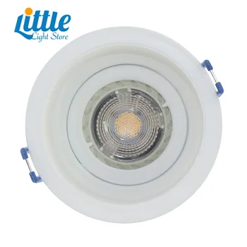GU10 Apvalus baltas MR16 prožektorių lempučių laikikliai Lubų lempų laikiklių pagrindai Halogeninės šviesos laikiklis Taurė Aliuminis LED apšvietimas