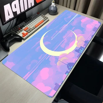 Extended Pad for Computer Cute Landscape Mouse Mat Desk Setup Accessories Mousepad Anime Keyboard Gaming Room Decoration Kawaii