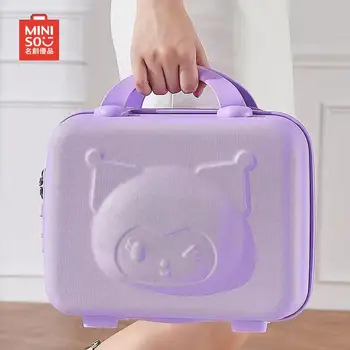 Sanrio Kuromi rankinis lagaminas Maža makiažo dėžutė 14 colių lengva madinga mini daugiafunkcinė kelioninė dėžutė moterims