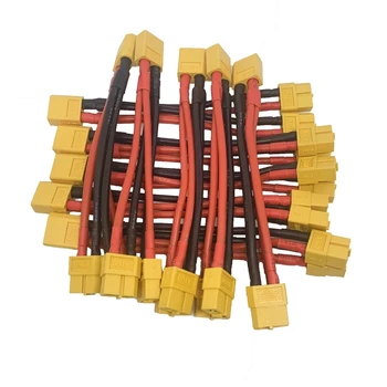 Xt60 Lygiagreti akumuliatoriaus jungtis, silikoninio kabelio skirstytuvas Dual Y prailginimo kabelis, 1PCS