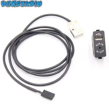 USB AUX kištukinis lizdas, skirtas BMW E60 E63 E64 E65 E66 E81 E82 E87 E88 E70 E90 E91 E92