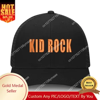 Kid Rock Musician Pop siuvinėjimo skrybėlė Vyrų moterų sportinė beisbolo kepurė Hip Hop Kvėpuojantis vasaros galvos apdangalas Pagal užsakymą pagamintos kepurės logotipas