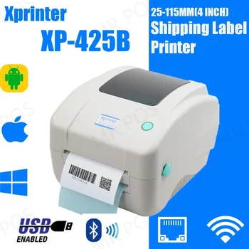 Xprinter DT425B terminių etikečių spausdintuvas 4inch WiFi terminio gabenimo etikečių spausdintuvas Terminis brūkšninių kodų spausdintuvas DPD POCHTA brūkšninių kodų kūrėjas