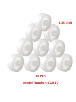 (10 pakuočių) 1,25 colio vieno rato šviesiai baltas pp plastikas mažas, skersmuo 30mm lygus gabalas sulankstomos lovos skriemulys10