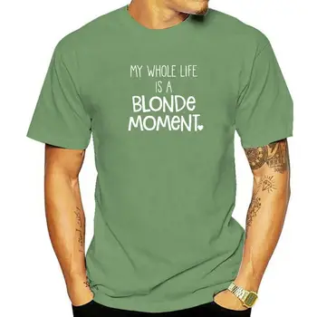 My Life Is Blonde Moment Letter Print T shirt Women Short Sleeve O Neck Loose Women Tshirt Ladies Summer Tee Shirt Tops Clothes