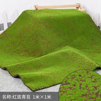 Dirbtinės gėlės 1x1m Dirbtinė samanų žolė Netikras velėnos kilimėlis Sienos žalieji augalai 