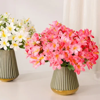 Pradžia Gėlių modeliavimo gėlės Valentino dienos dovana Šilkas Narcizas Orchidėja Dirbtinė lelija Puokštė Vakarėlio dekoravimas Netikra gėlė