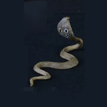 17cm Tikroviška kobros gyvatės kopija Gyvūno modelis Kieta PVC figūrėlė Žaislinė vaikų dovana Tikroviškos figūros triukui