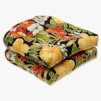 Pillow Perfect Tropic Floral Vidaus / lauko kėdės sėdynės pagalvėlė, kuokštinė, atspari oro sąlygoms ir išblukimui, 19