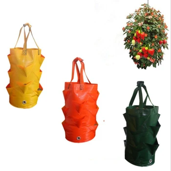 3L Kelių burnų vertikalus braškių auginimo krepšys sodo sodinimo krepšys sodo gėlių žolelių pomidorų sodinimo krepšys sodo vazonai