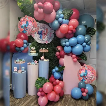 1Set Disney Lilo dygsnio arka Girliandos rinkinys Folija Helio balionas Animacinis filmas 