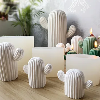 3D mėsos kaktusas augalų tinkas pelėsiai namų dekoravimas dekoratyvinės žvakės pelėsiai Sultingas kaktusas Žvakė sudaro dervų molio formas
