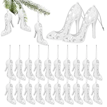 Kalėdų eglutės pakabukai Aukštakulniai batų forma Naujųjų metų vakarėlis Pakabinami dekorai Šventinis vakarėlis Dekoro pakabukas Mieli aksesuarai