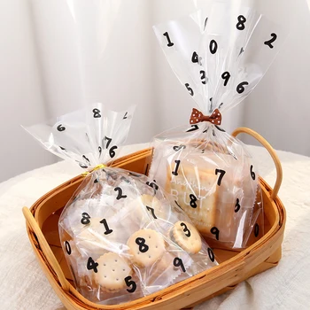 Skaitmeninis raštas Kalėdinis dovanų maišelis Sausainių saldainių maišeliai Plastikinis maišelis Lollypop Duonos pakavimo vakarėlis Vestuvių dekoravimas Šokolado dėžutė
