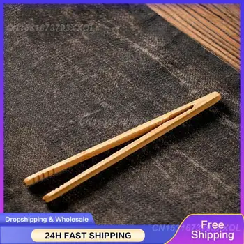 Priedai Paprastas bambuko spaustukas Virtuvinis medinis spaustukas Patvarus maždaug 17,8cm Buitinės arbatos rinkinys Saugumas Modernus ir minimalistinis