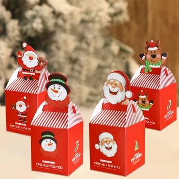 20PCS Kalėdinių saldainių dėžutės dovanų maišelis Xmas Elnias Kalėdų senelis Sniego senis Sausainių saldainių pakuotės Linksmų Kalėdų pasidaryk pats namų vakarėlio dekoravimas