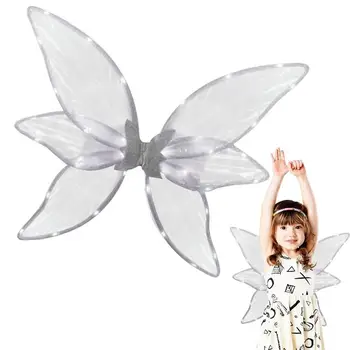 Elektriniai švytintys drugelio sparnai Angel Fairy Princess Wings kostiumas vaikams Gimtadienio vakarėlis Helovino dekoras