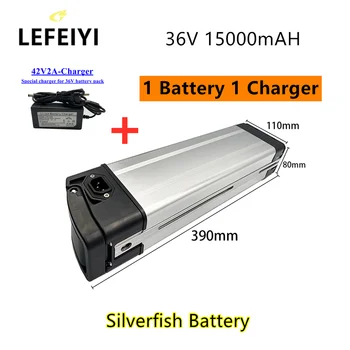 36V 15AH 500W 18650 ličio baterijų paketas sidabro žuvims 