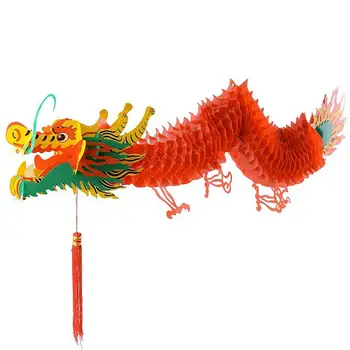 kinų popieriniai žibintai Drakonas 2024 Kinų Naujųjų metų žibintai Kūrybiniai ryškūs 3D estetiniai kinų Naujųjų metų drakono žibintai